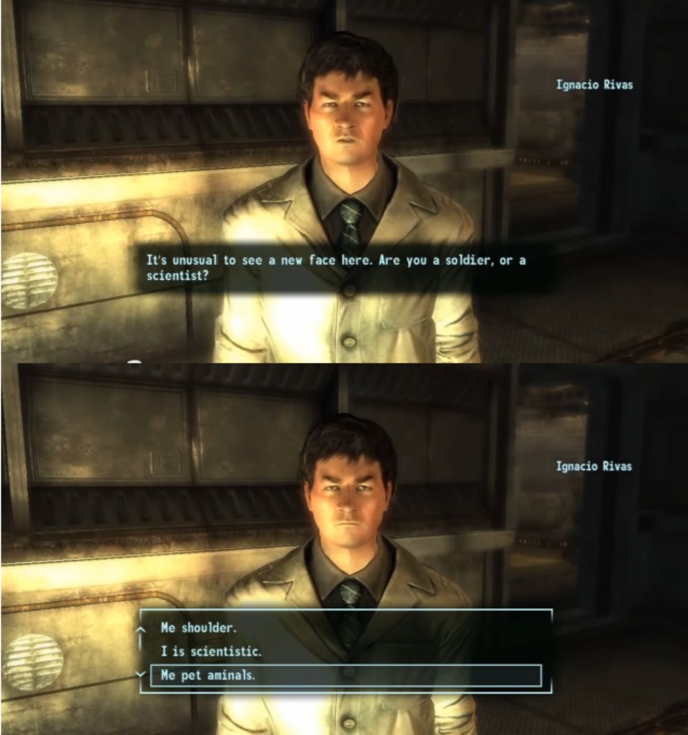 Fallout Choose Low Intelligence