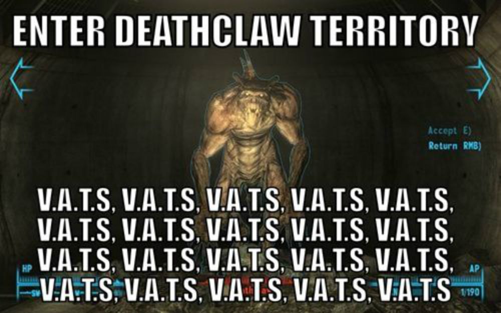 Fallout Deathclaw VATS