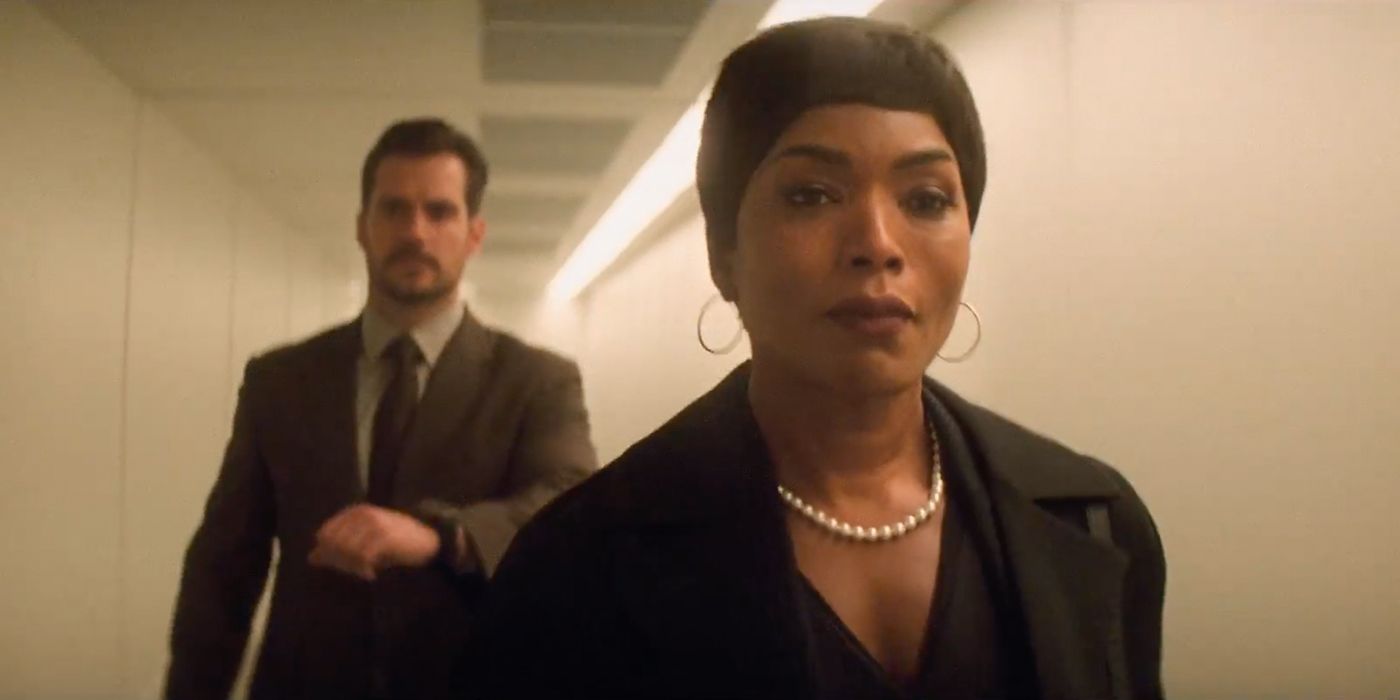 Henry Cavill and Angela Bassett's characters as seen in Mission Impossible Fallout