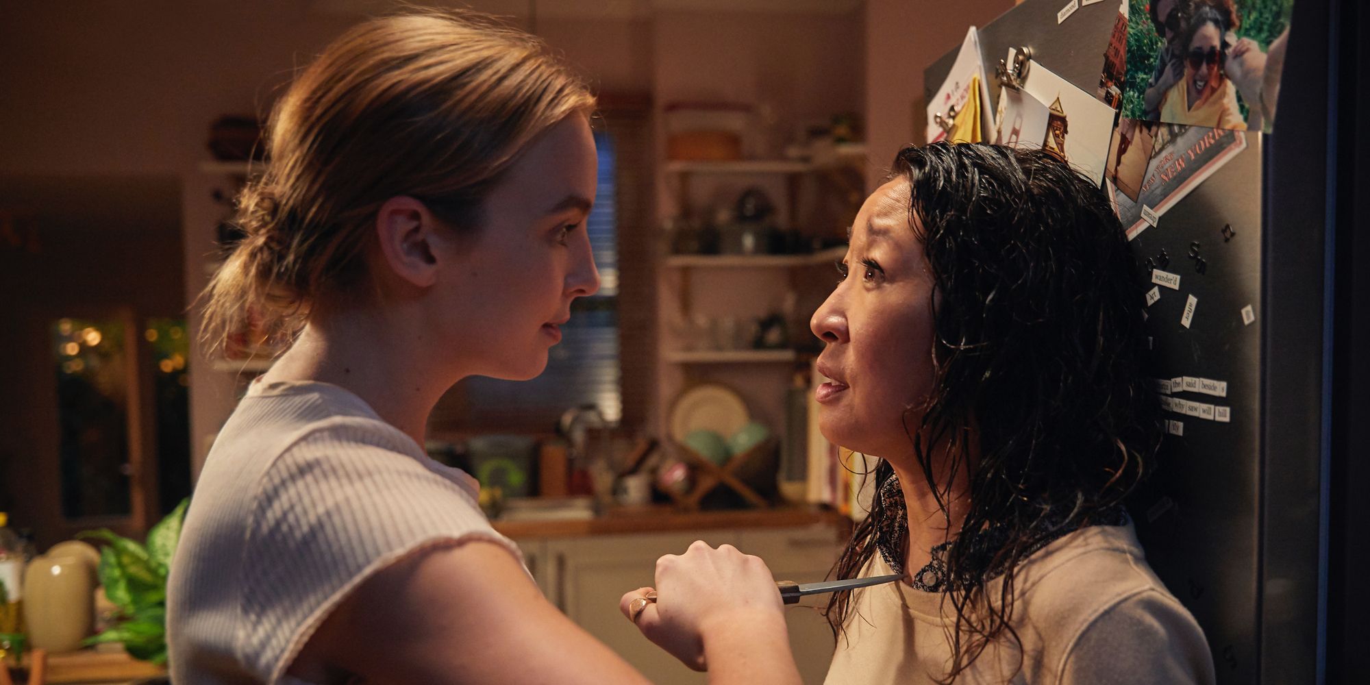 Jodie Comer and Sandra Oh in Killing Eve