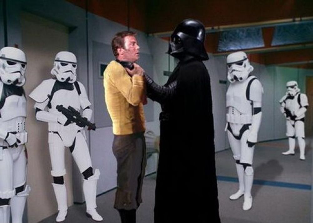 Captain Kirk meets Darth Vader