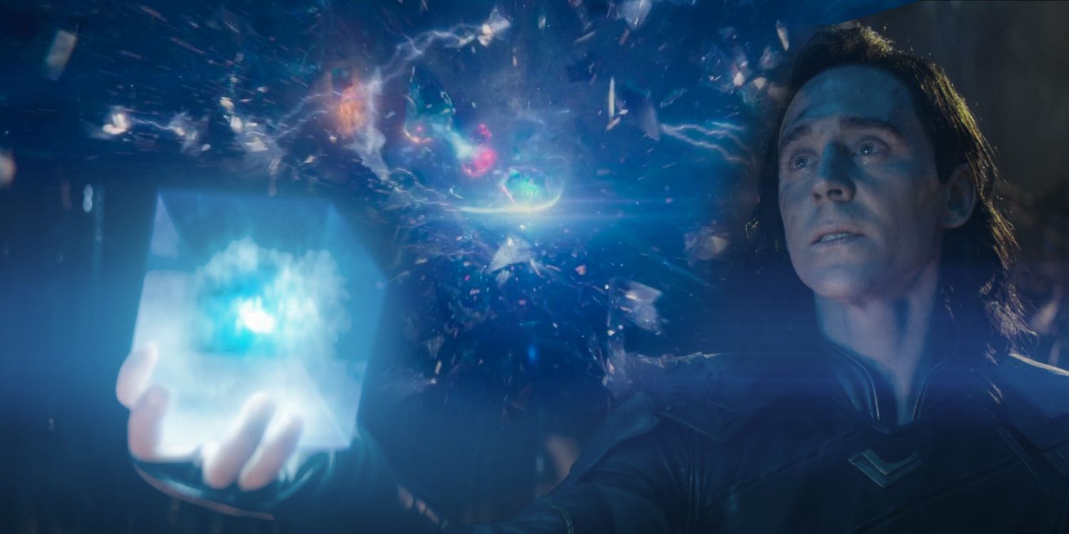 Loki with the Tesseract and the Infinity Stones