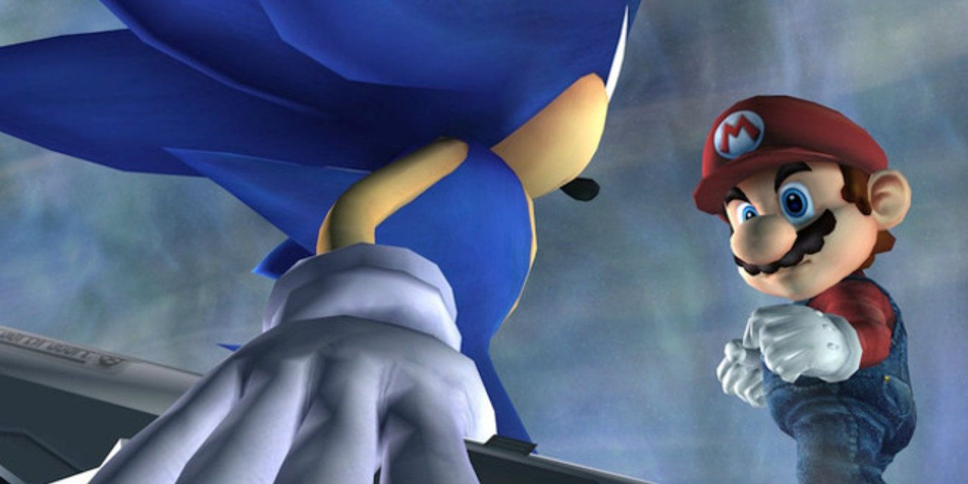 Mario and Sonic the Hedgehog in Super Smash Bros Brawl
