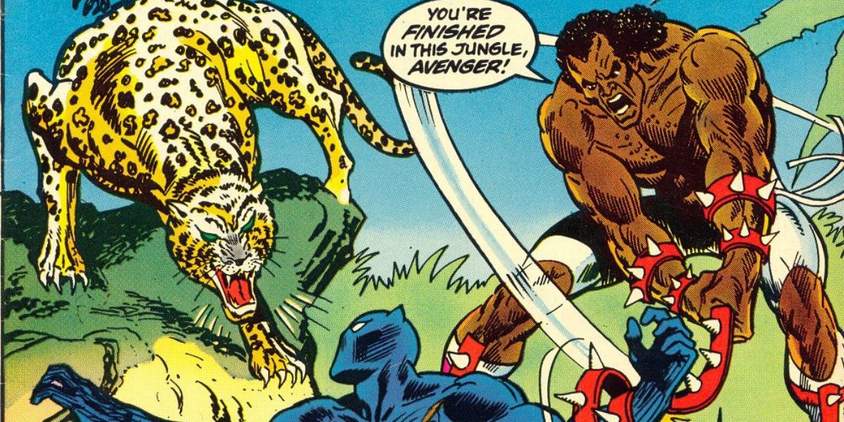 Killmonger fights Black Panther in Marvel Comics.