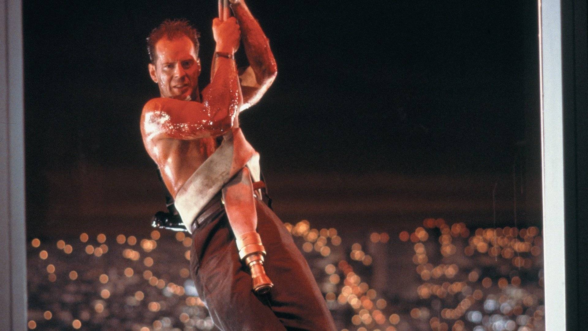 Die Hard John McClane Snowflake Blinking Light Christmas Tree Ornament - Final Score Products
