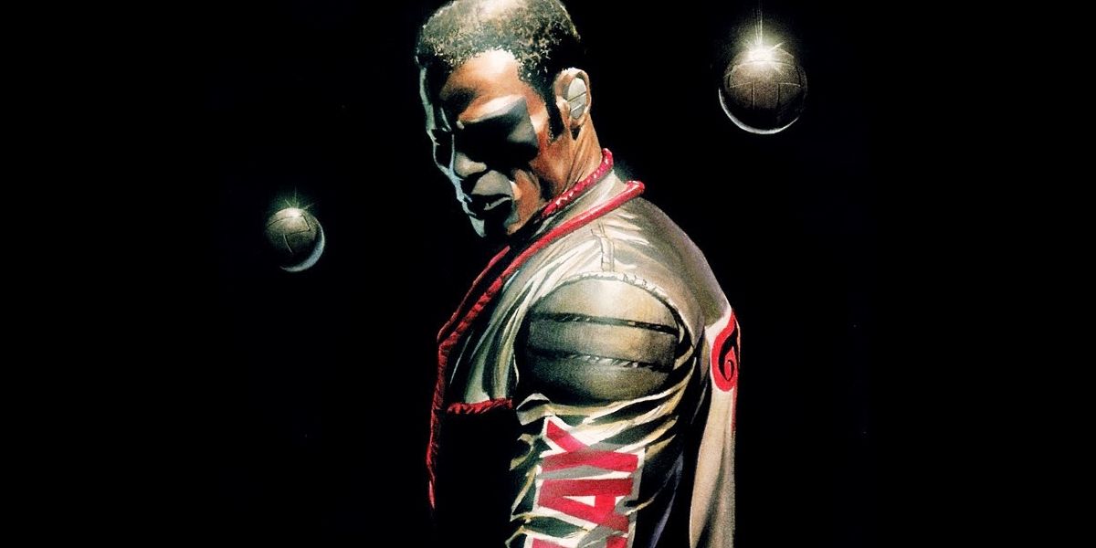 Artwork showing a serious Mister Terrific