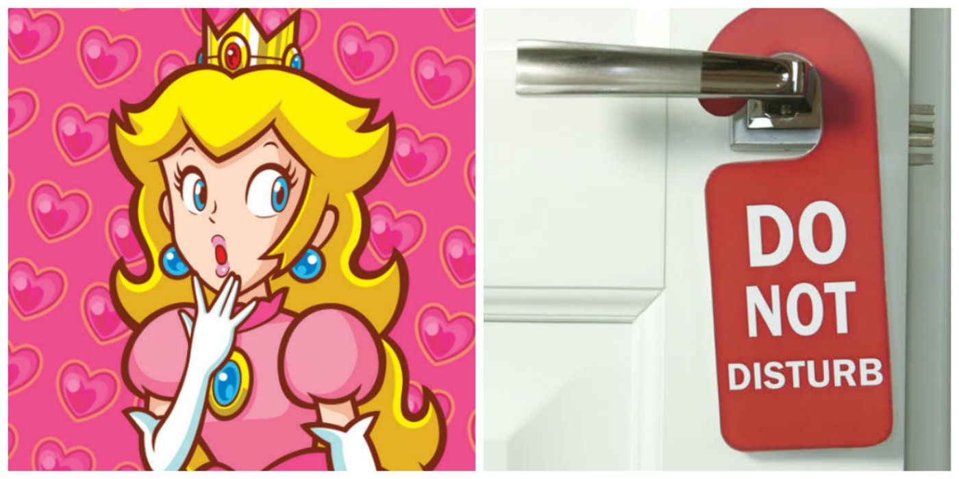 Princess Peach do not disturb sign Nintendo