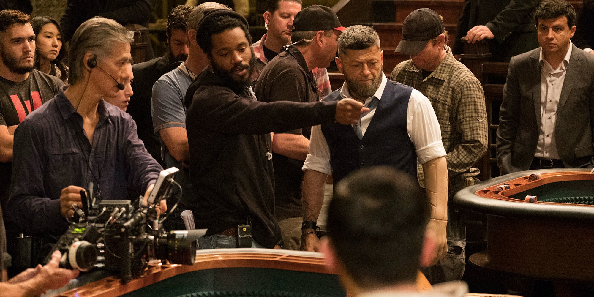 Ryan Coogler and Andy Serkis on the Black Panther set