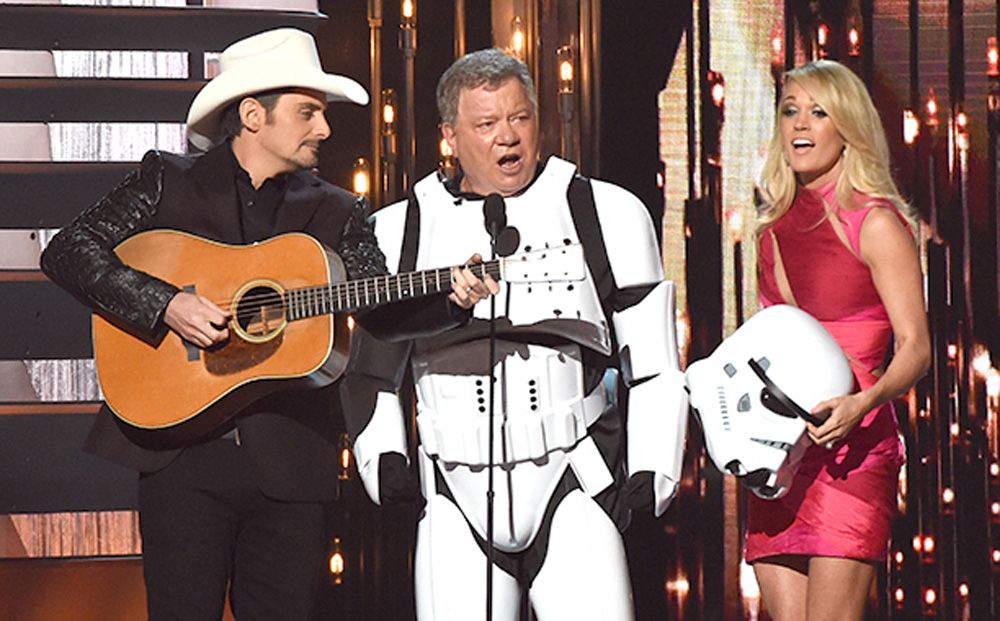William Shatner as a Stormtrooper at the CMA Awards
