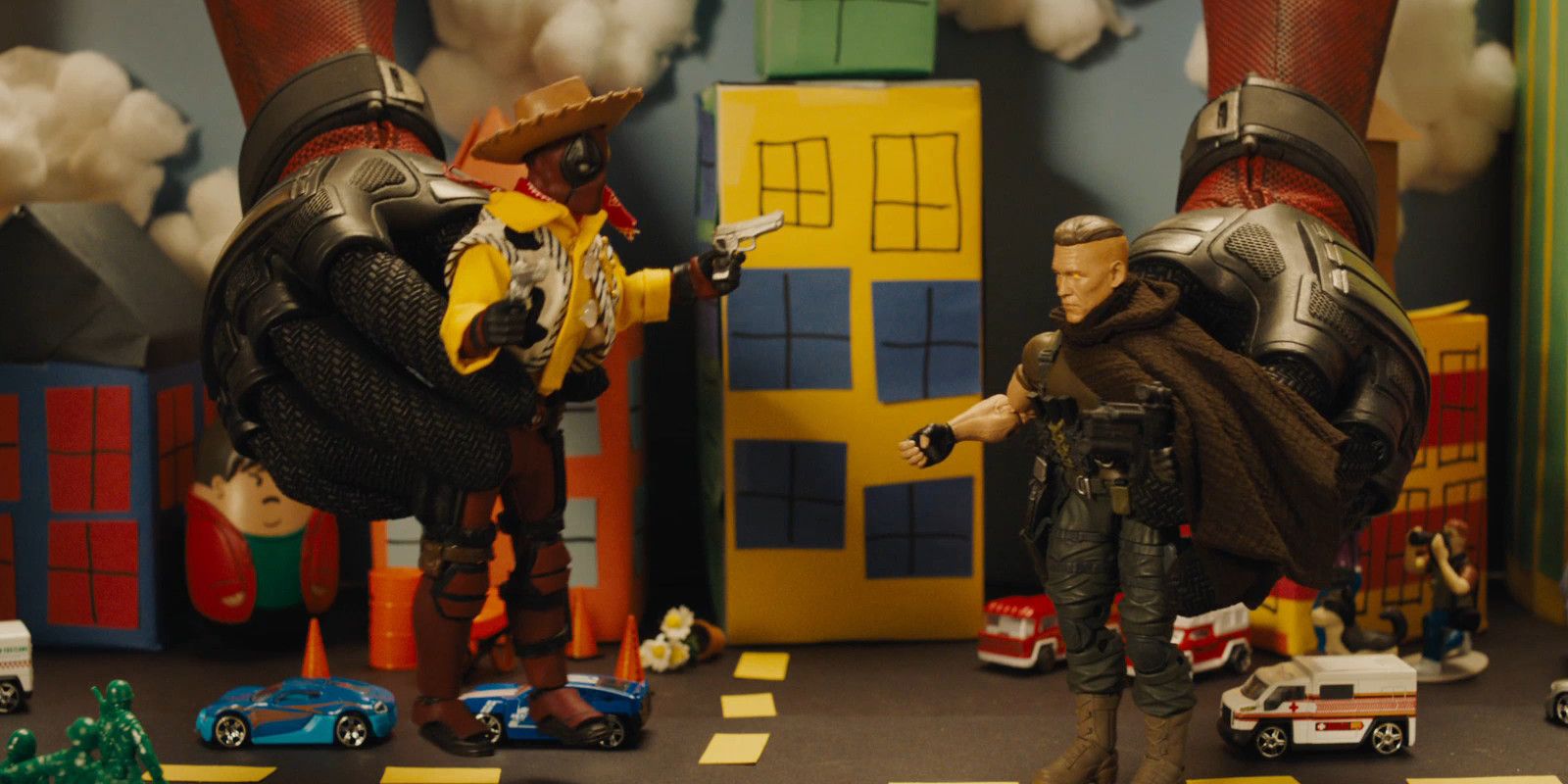 Sheriff Deadpool vs Cable action figure