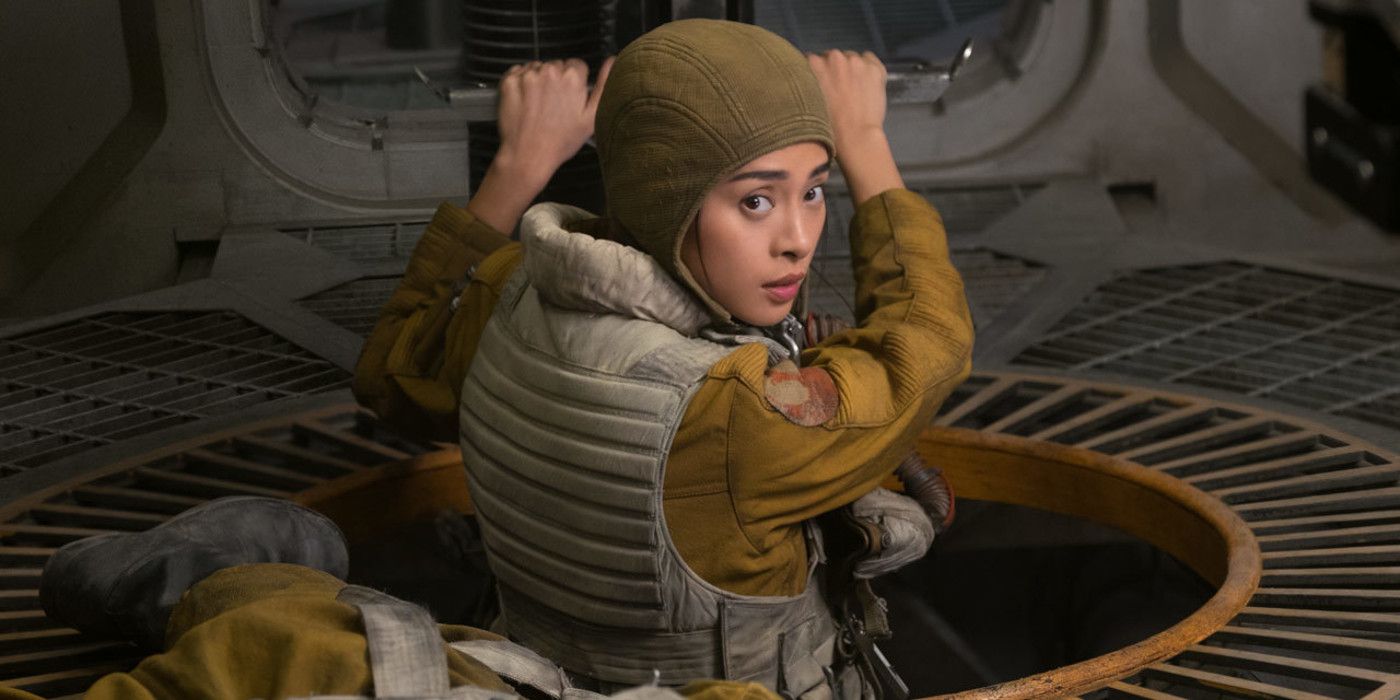 Paige Tico on board a Resistance ship in The Last Jedi