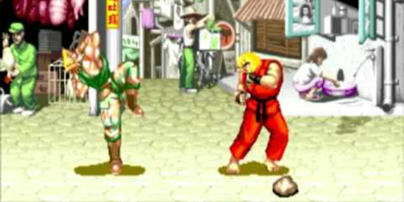 Street Fighter II Guile golden stance
