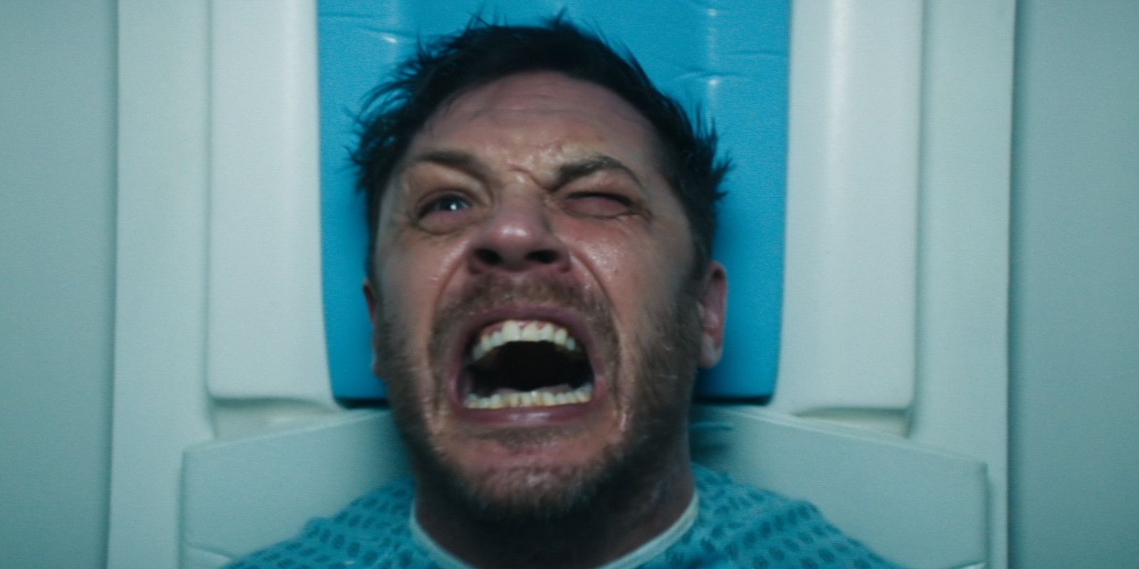 Eddie Brock screams in Venom