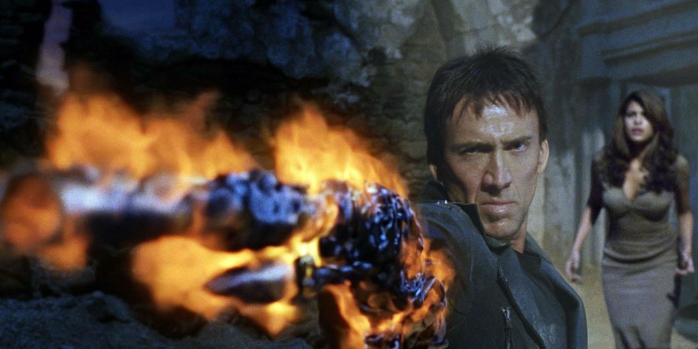Nicolas Cage and Eva Mendes in Ghost Rider