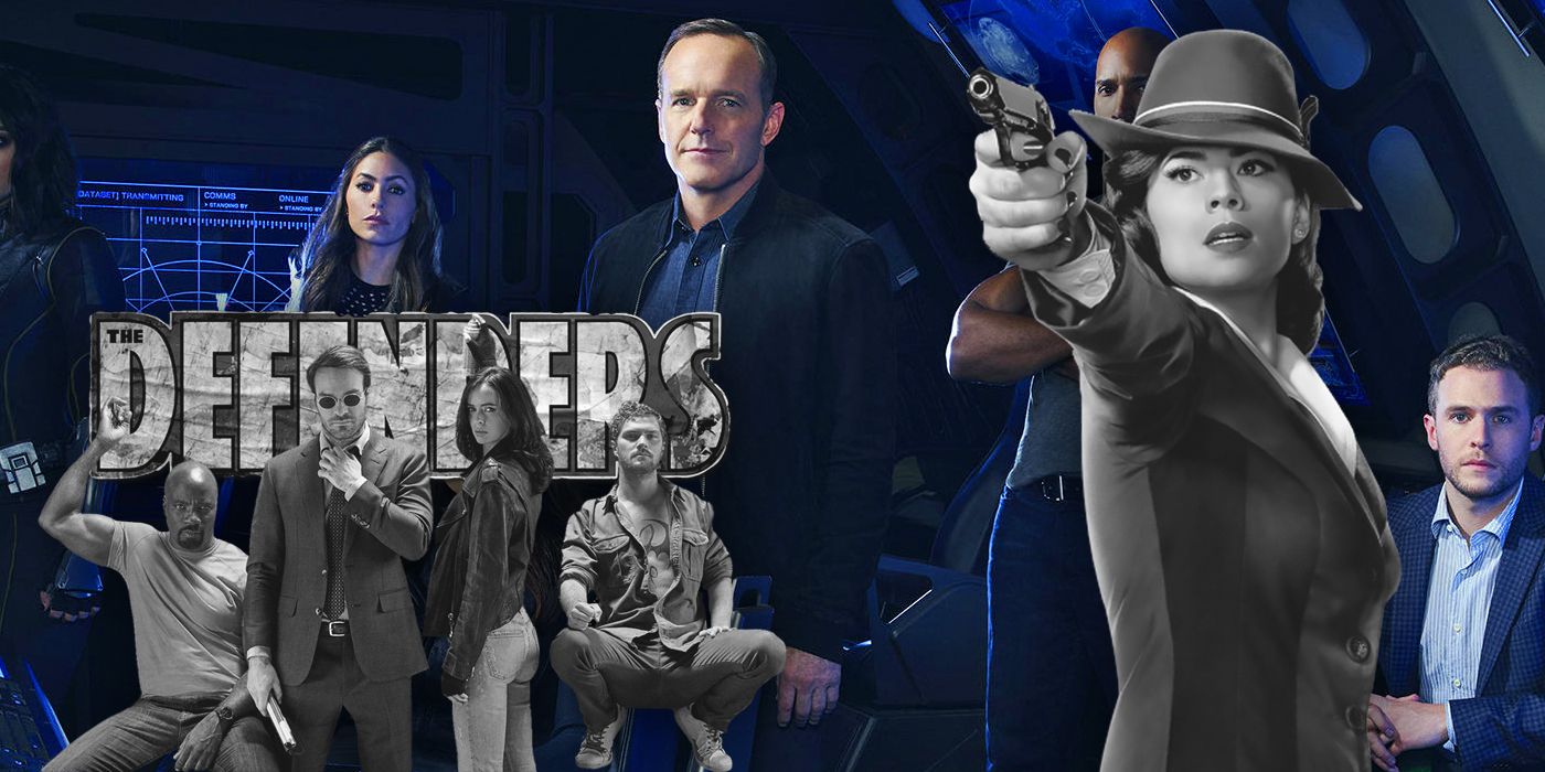 Agents of Shield with Defenders and Agent Carter