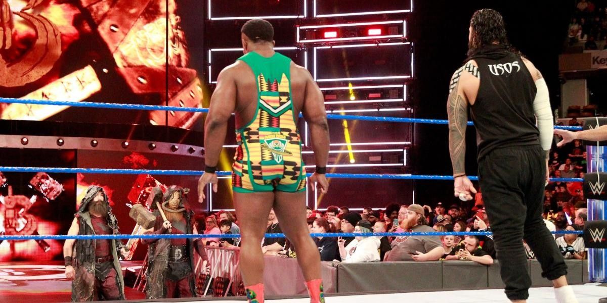 Big E Uso and Bludgeon Brothers on WWE Smackdown