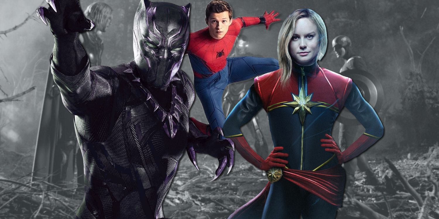 Black Panther Spider-Man and Captain Marvel as New Avengers