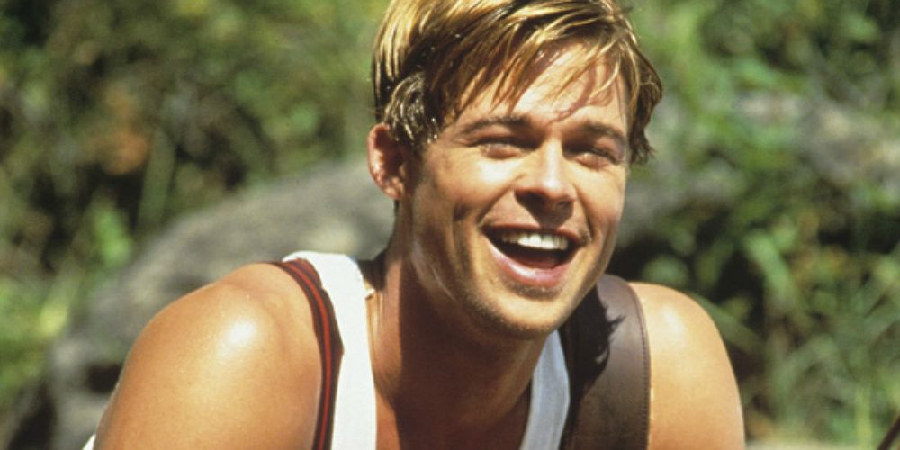 Brad Pitt smiling in A River Runs Through It.