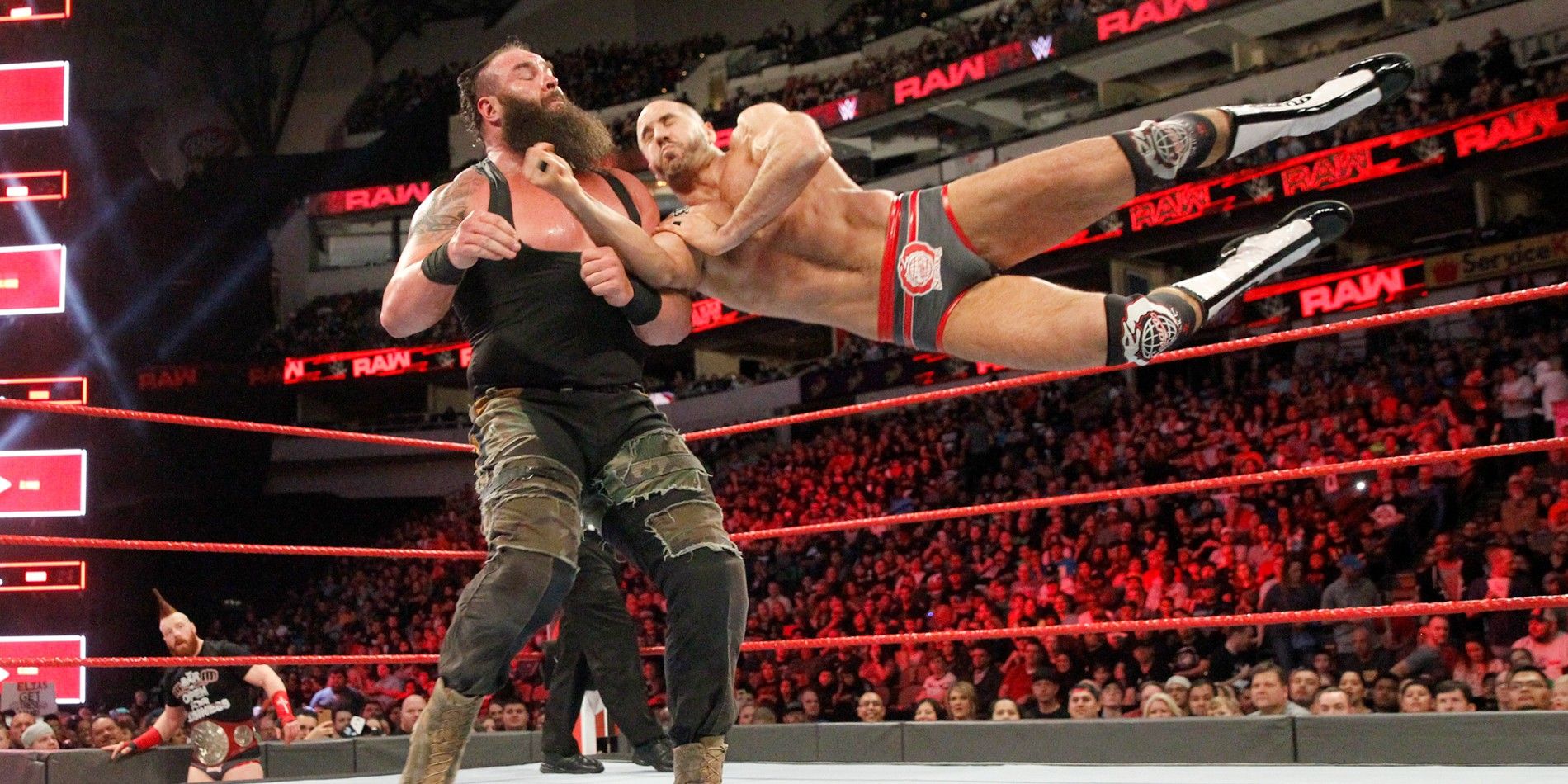 Braun Strowman and Cesaro on WWE Raw