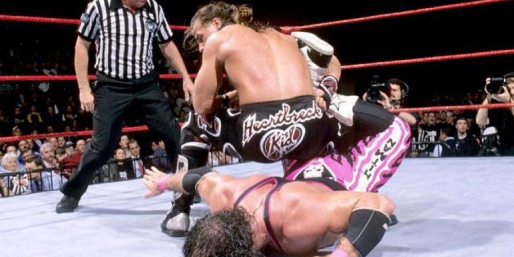 Bret Hart and Shawn Michaels in the Montreal Screwjob