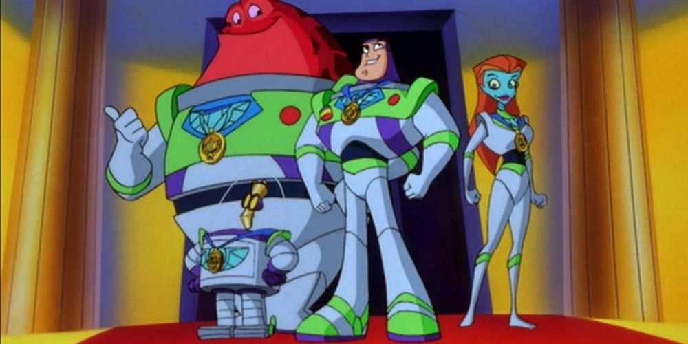 Buzz Lightyear and other Star Command members posing together