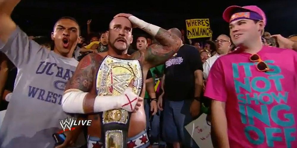 CM Punk Hits Fan on WWE Raw