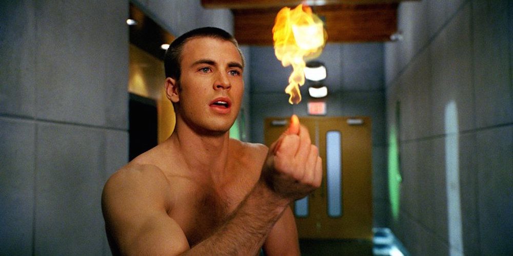 Chris Evans as the Human Torch in Fantastic Four