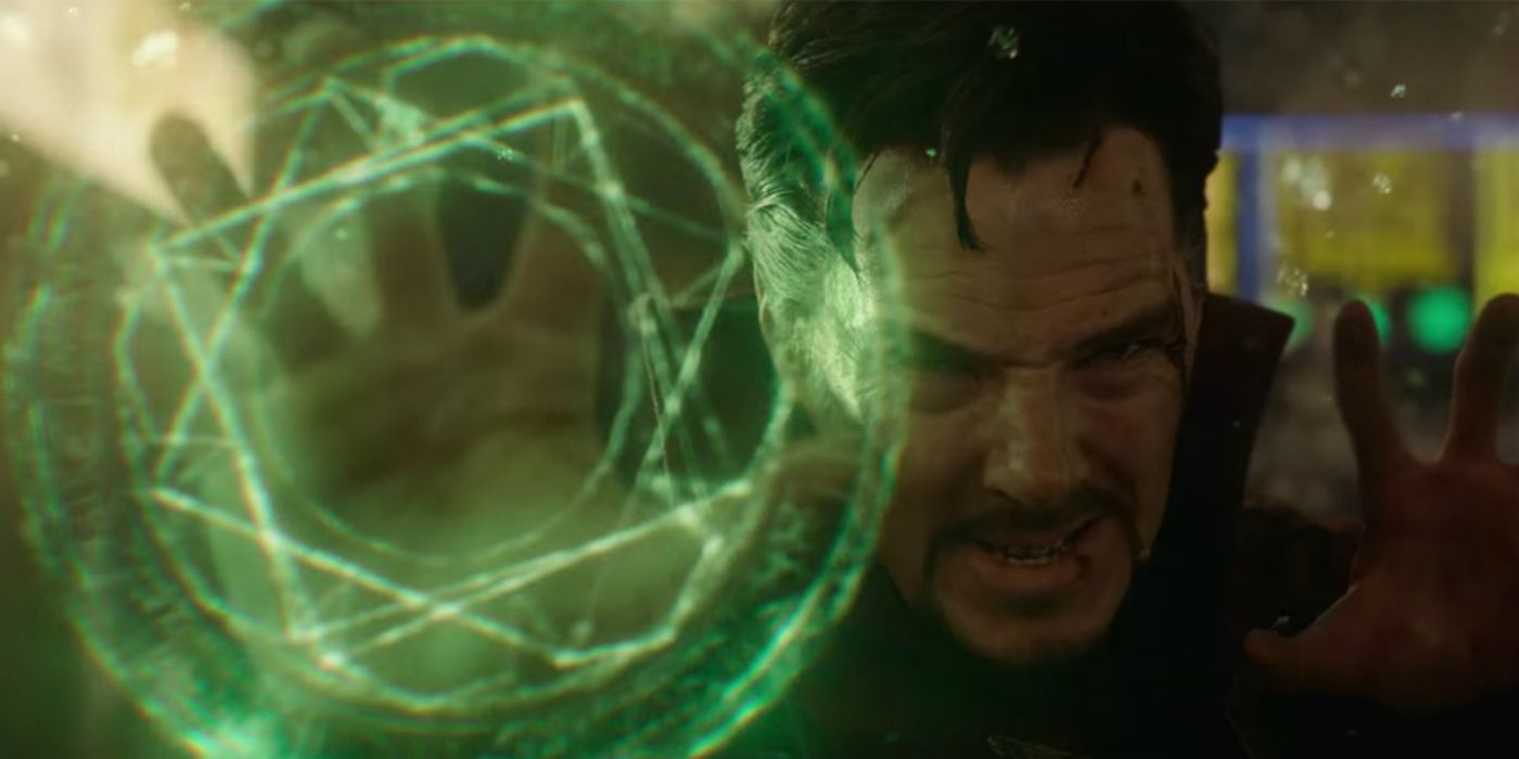 Doctor Strange using the time stone in Doctor Strange