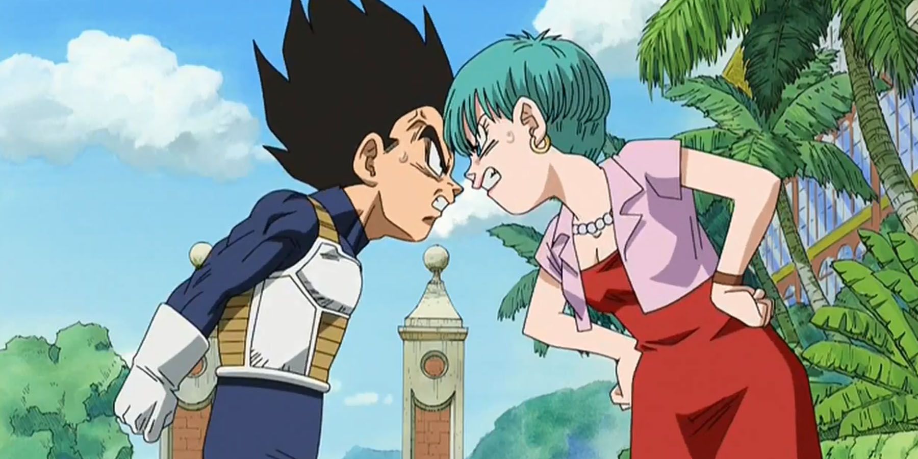 Vegeta e Bulma em Dragon Ball