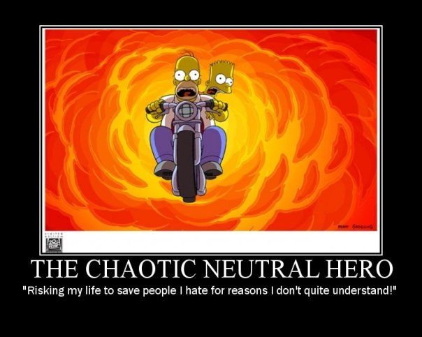 Dungeons and Dragons Chaotic Neutral Home Simpson Bart Simpson The Simpsons