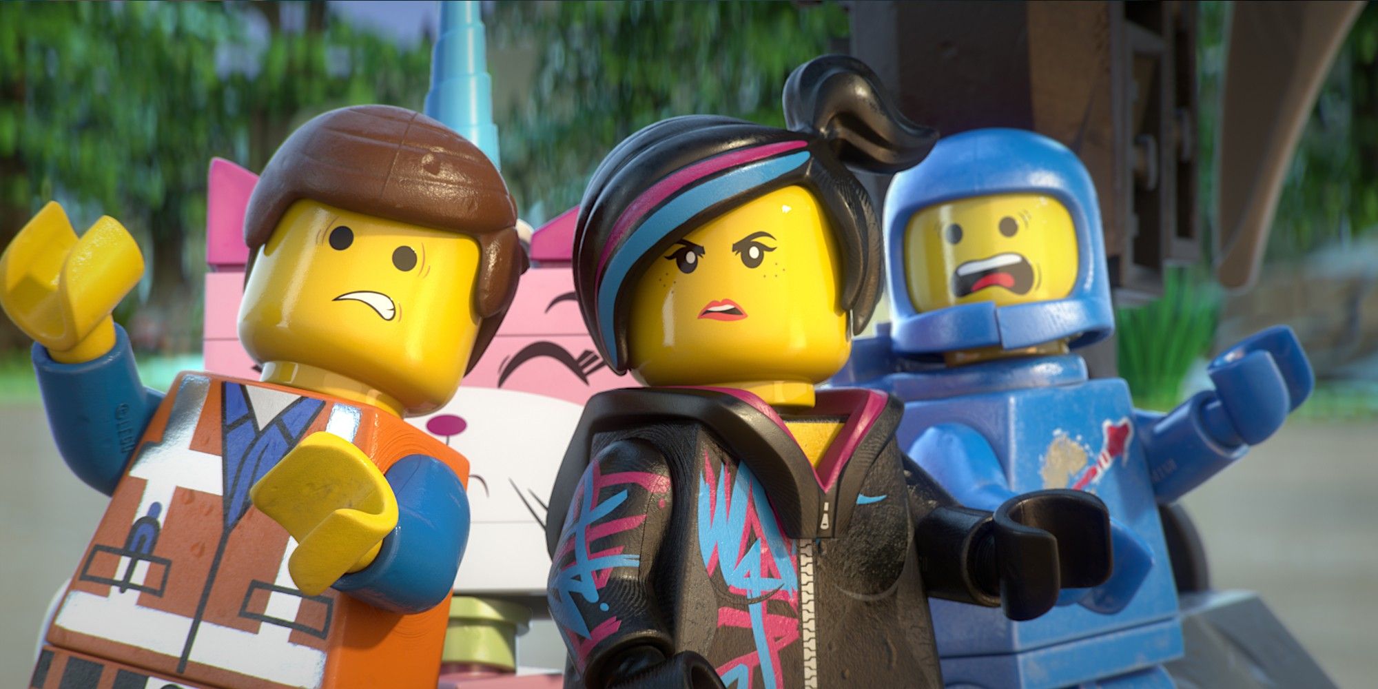 Emmet and Wyldstyle in The Lego Movie
