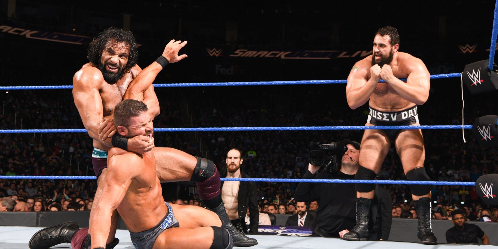 Jinder Mahal, Bobby Roode, Aiden English and Rusev on WWE Smackdown