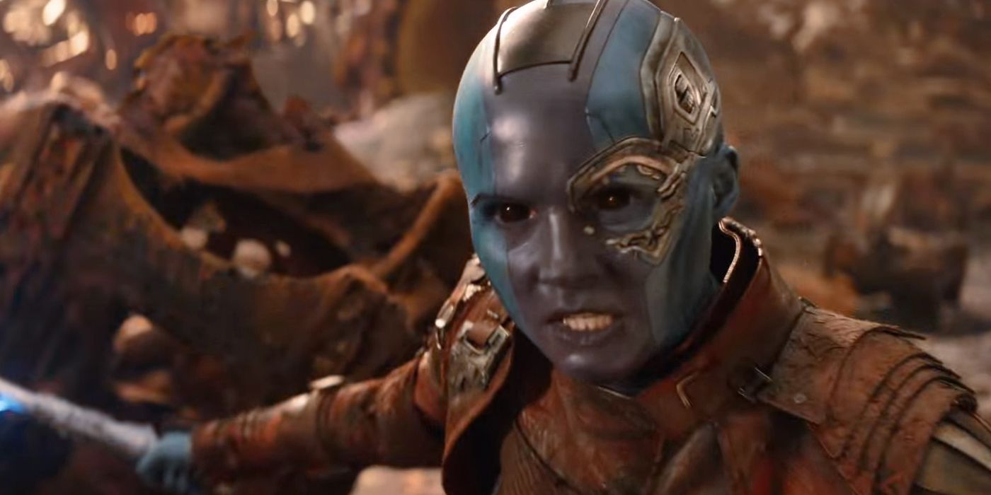 Karen Gillan as Nebula in Avengers Infinity War