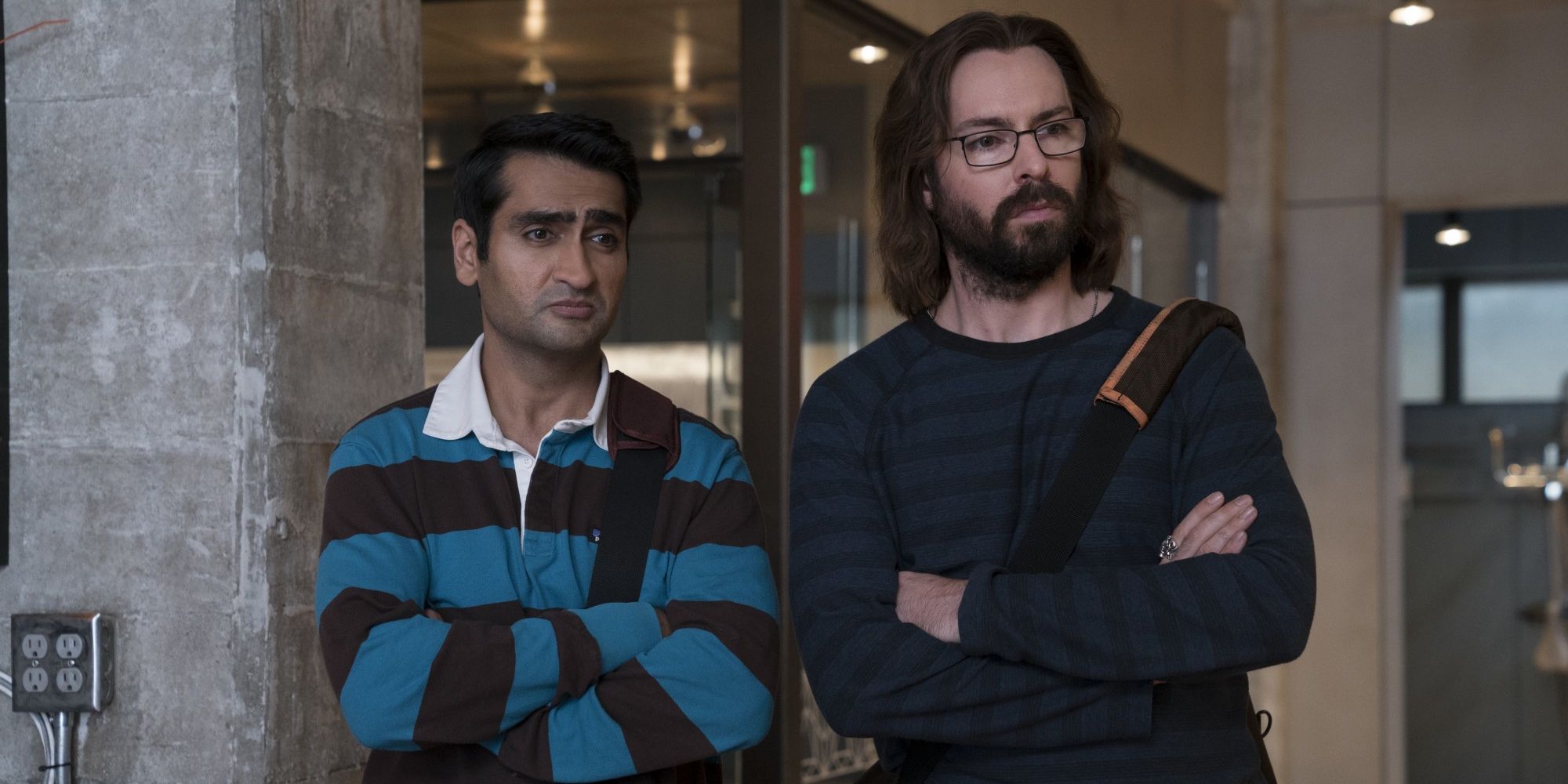 Kumail Nanjiani and Martin Starr in Silicon Valley Season 5