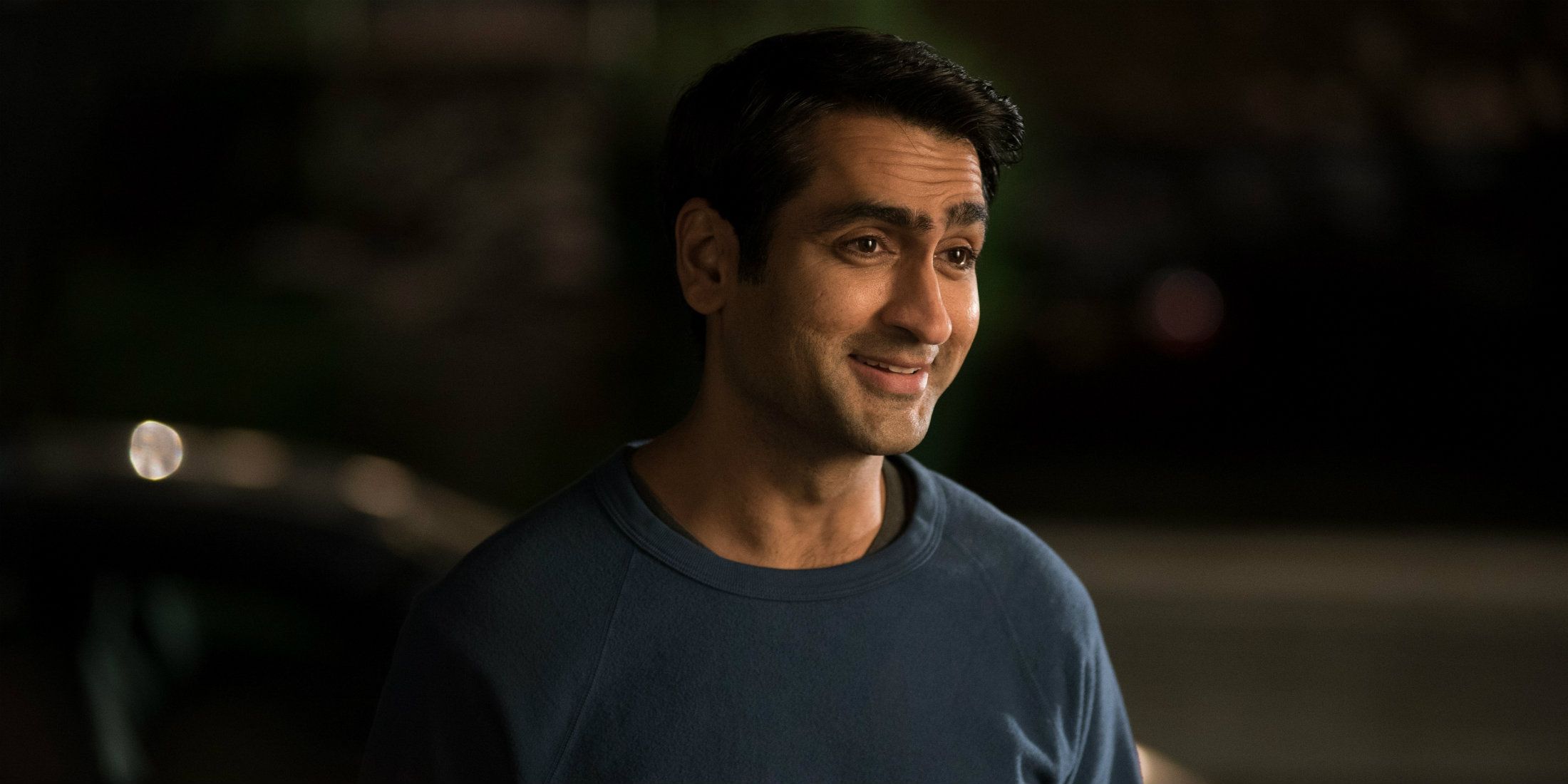 Kumail smiling in The Big Sick