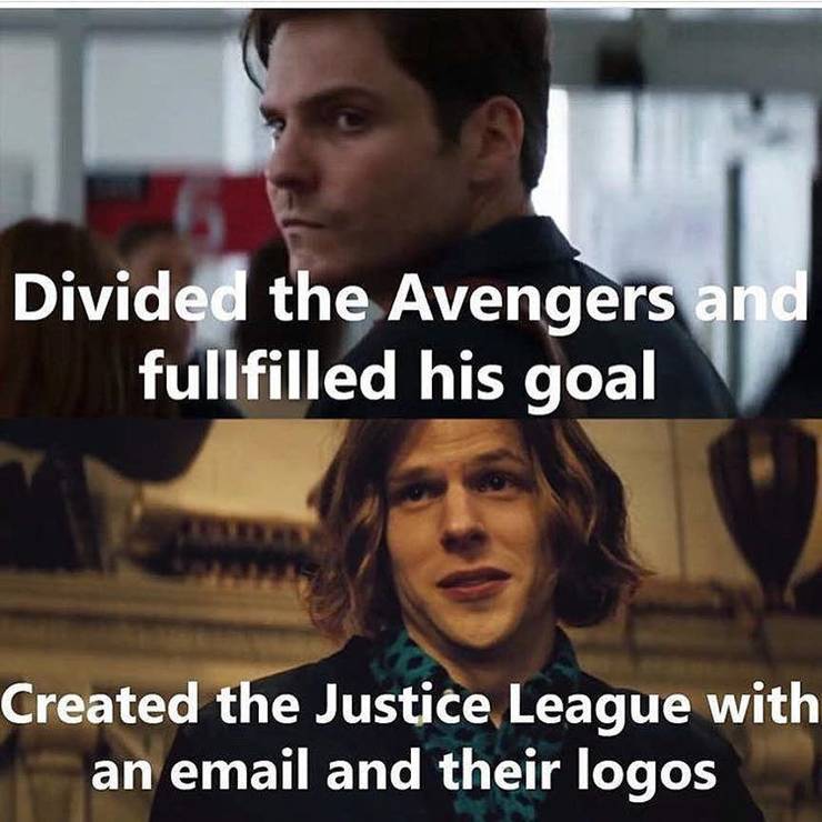 10 Memes That Show That MCU's villains are Way Better 16 Lex Luthor Helmut Zemo