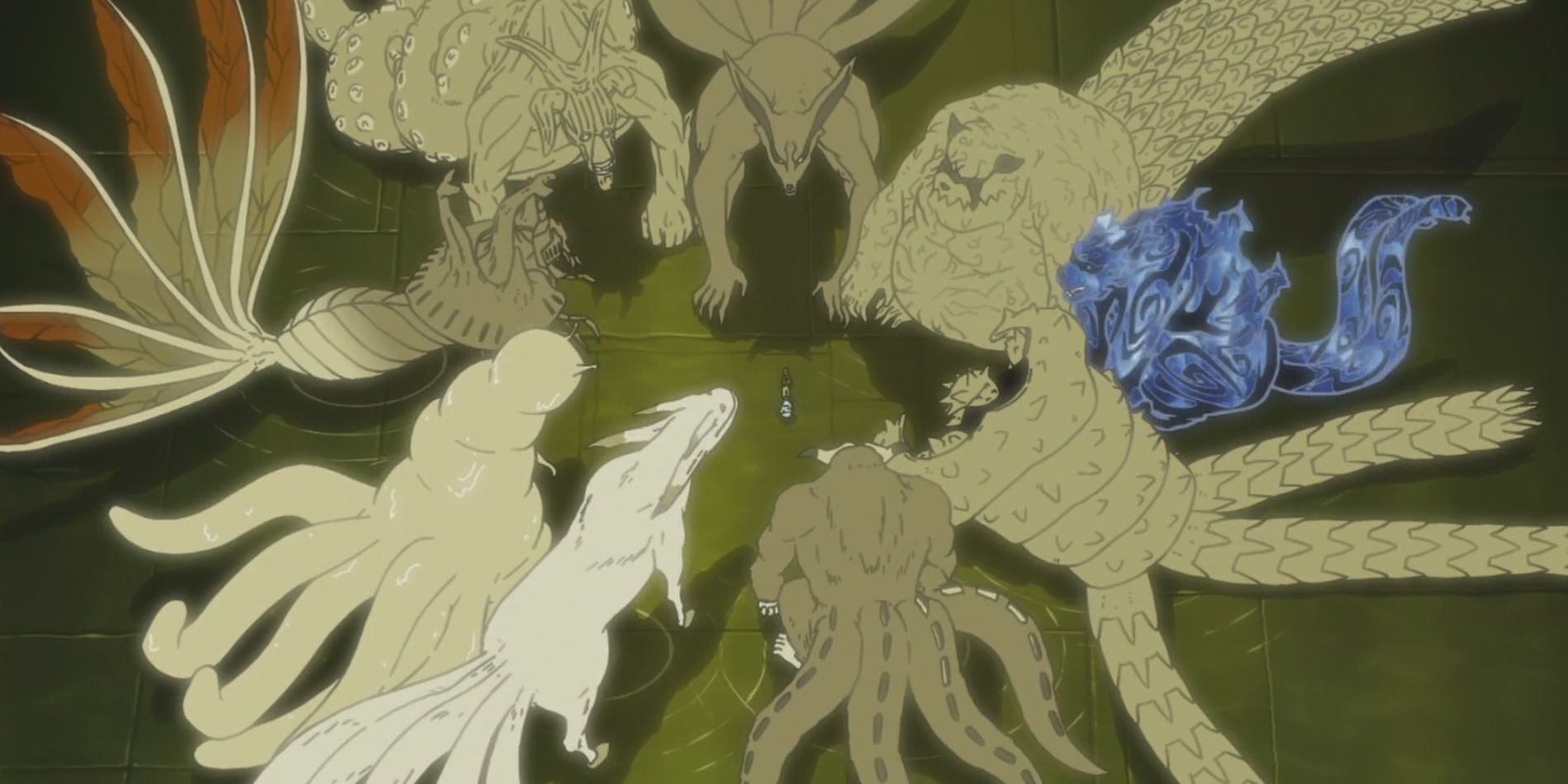 Naruto Tailed Beasts gathered in circle