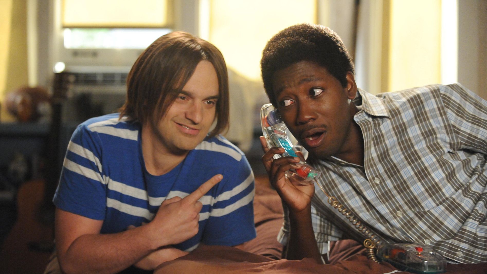 New Girl Nick and Winston in a flashback.