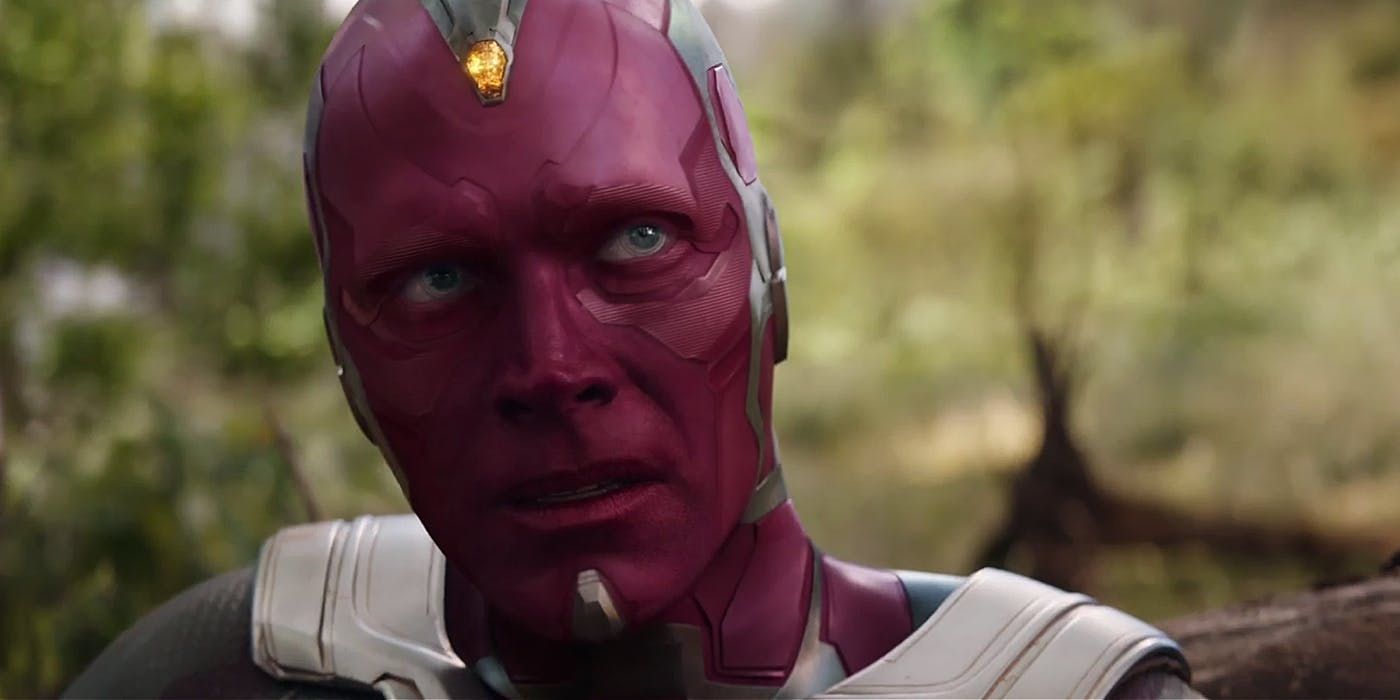 Paul Bettany como Visão em Vingadores Guerra Infinita