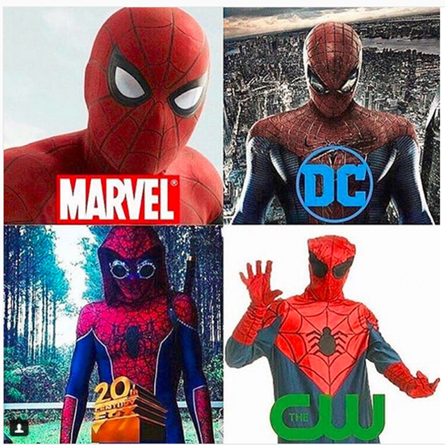 Spiderman different studios 