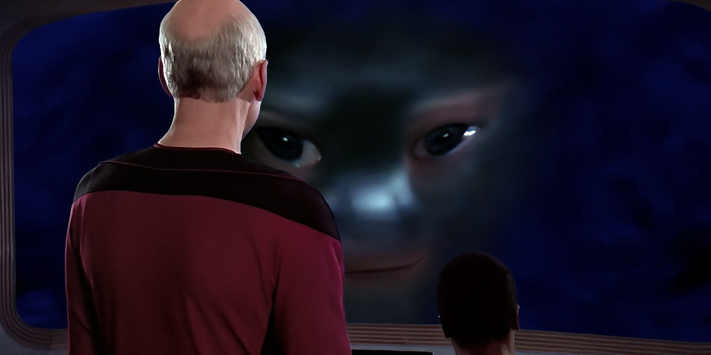 Picard speaks with Nagilum in Star Trek The Next Generation 