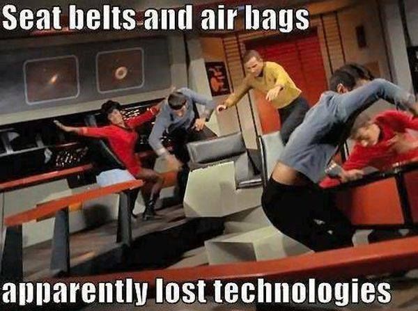 Star Trek No Seat Belts Or Air Bags In The Future