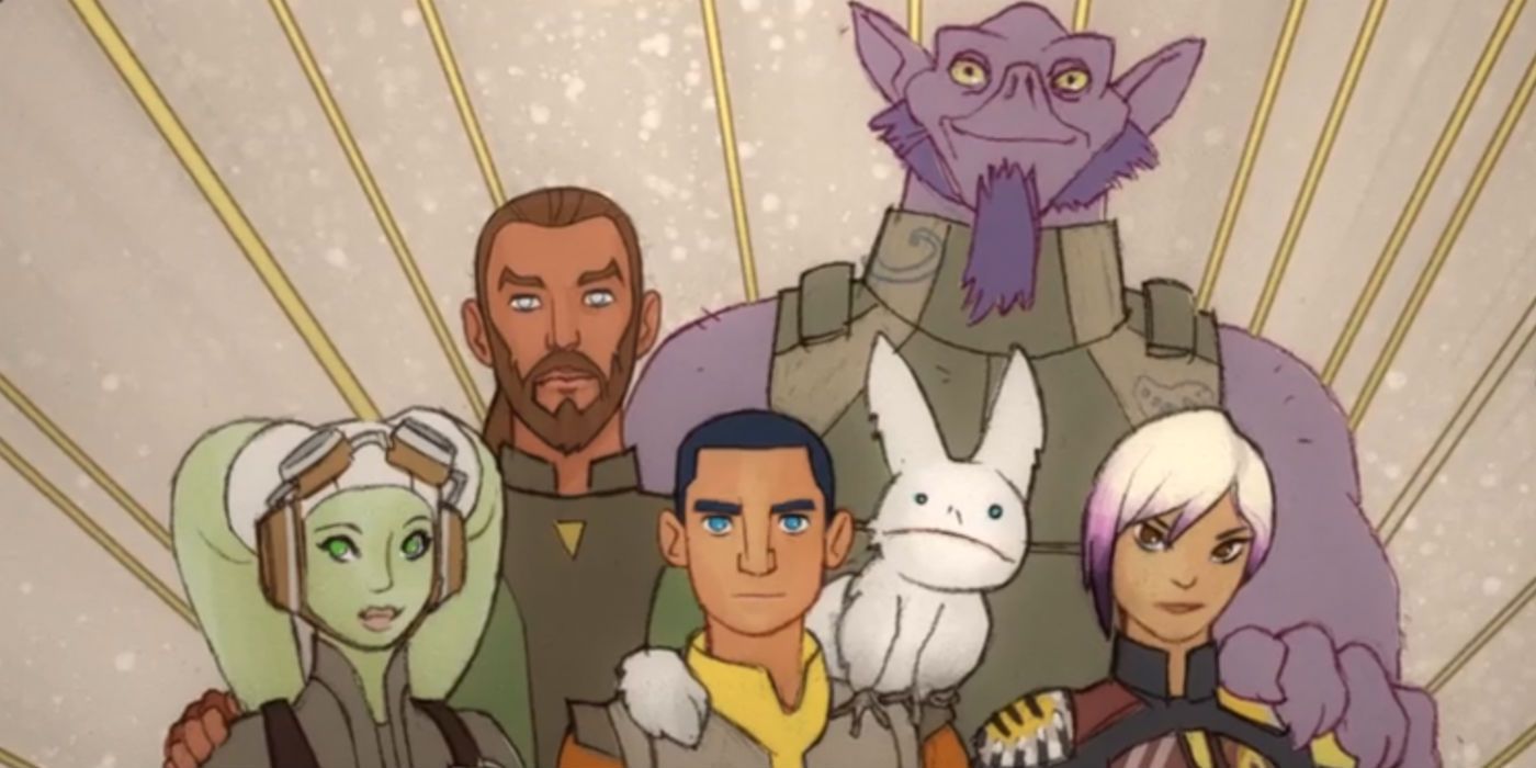 mural painting of the Ghost Crew seen in the Star Wars Rebels finale