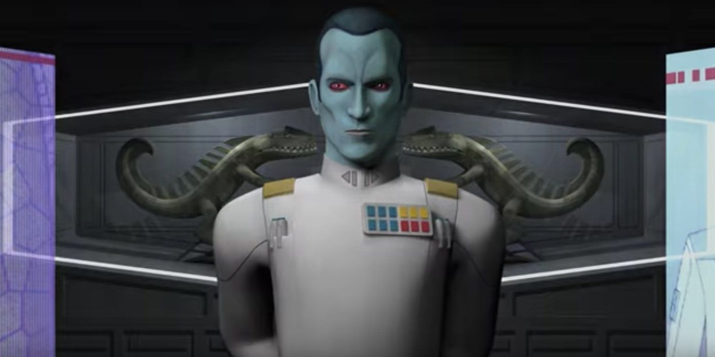 Grand Admiral Thrawn In his office in Star Wars Rebels