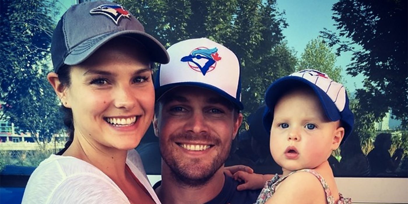 Stephen Amell with Family