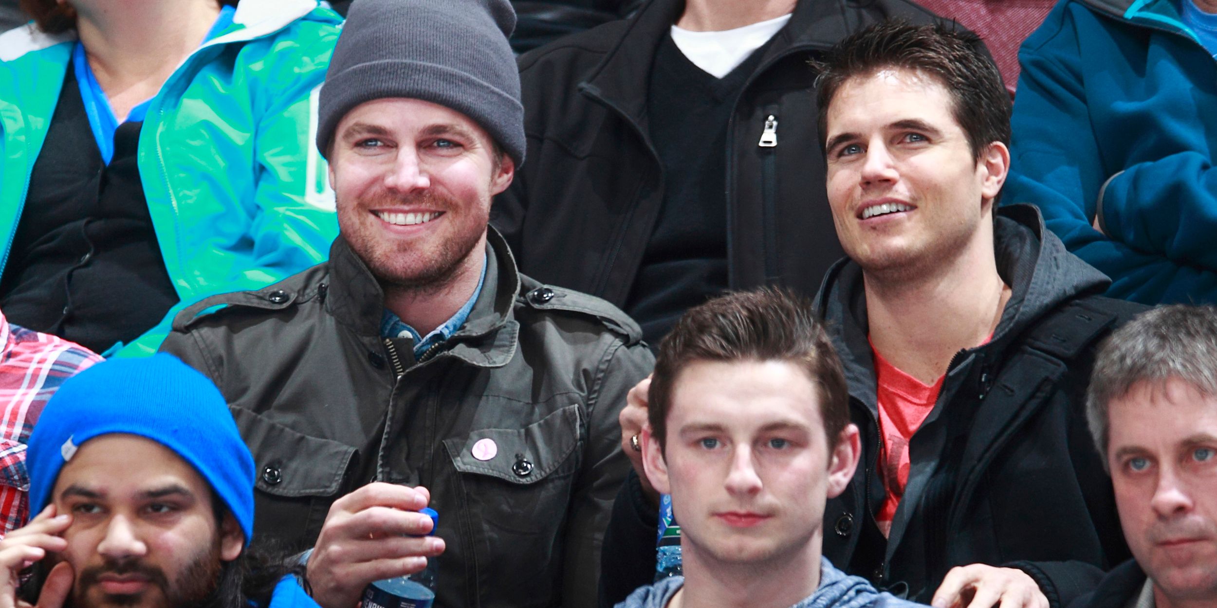 Stephen and Robbie Amell Hockey Game