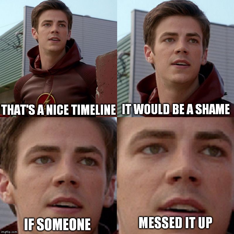 The Flash Barry ruined timeline meme