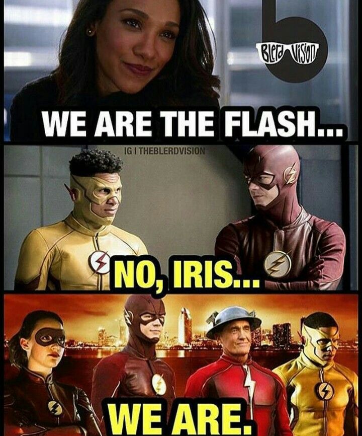 The Flash We Are The Flash No Iris meme