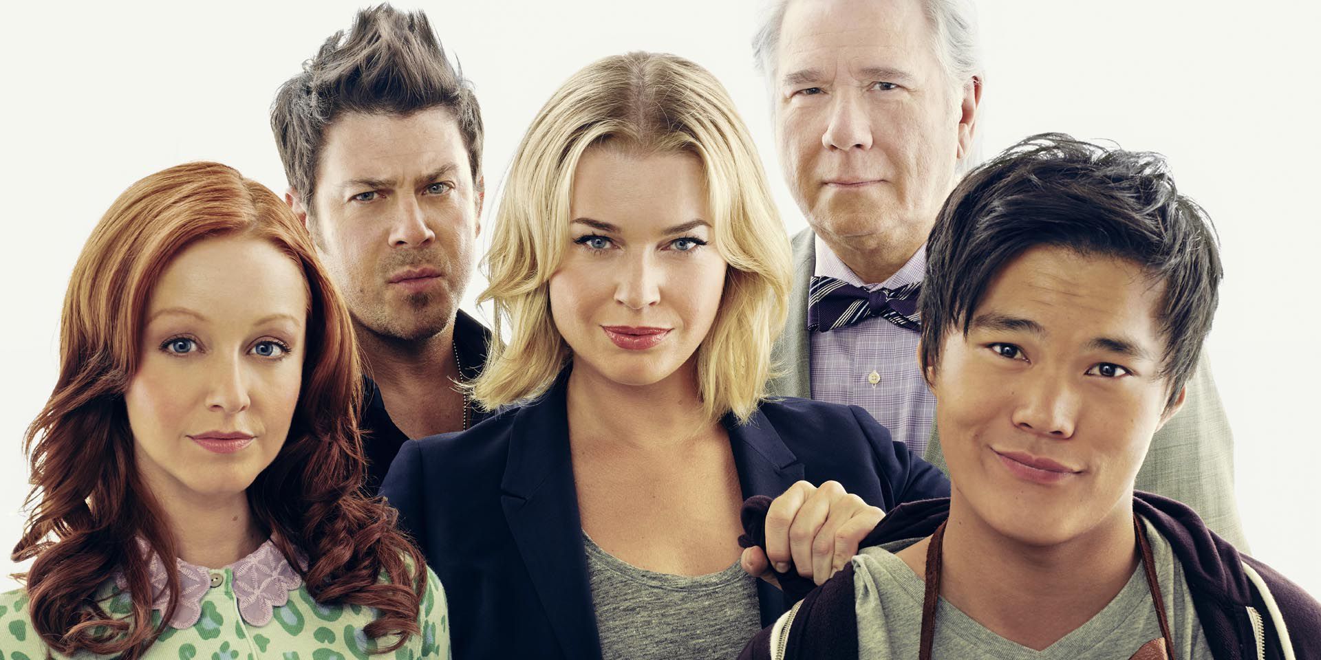 The Librarians main cast in a promotional image for the show