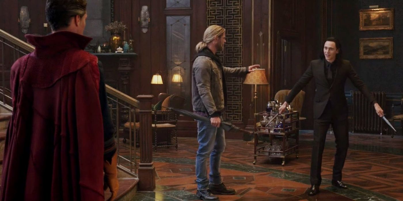 Thor and Loki with Doctor Strange in Sanctum Sanctorum